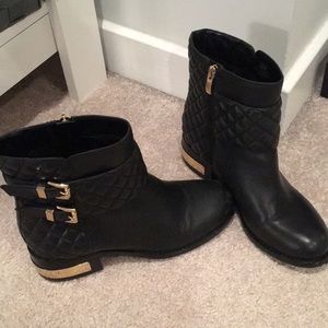 Vince Camuto Black/Gold Booties